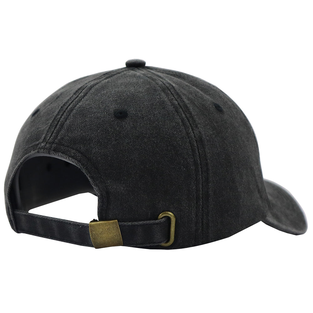 I FIX Black Hat for Men Women, Adjustable Embroidered Wash Cotton Baseball Cap - Image 4