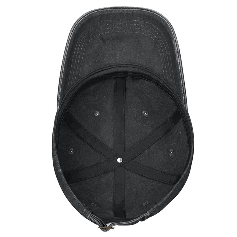 I FIX Black Hat for Men Women, Adjustable Embroidered Wash Cotton Baseball Cap - Image 6