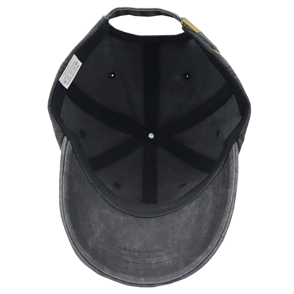 I FIX Black Hat for Men Women, Adjustable Embroidered Wash Cotton Baseball Cap - Image 7