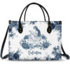 A Chapter Of Chinoiserie Toile - Personalized Leather Bag