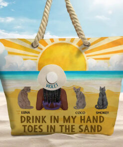Alternative view of The Beach Is Calling And I Must Go Dog Cat - Personalized Beach Bag