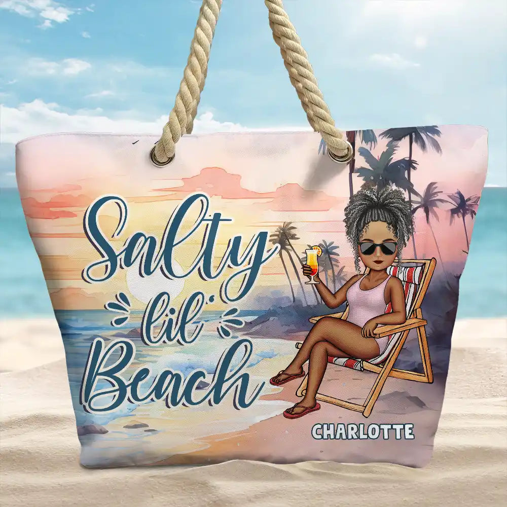 Beach Lovin' Girl - Personalized Beach Bag - Image 2