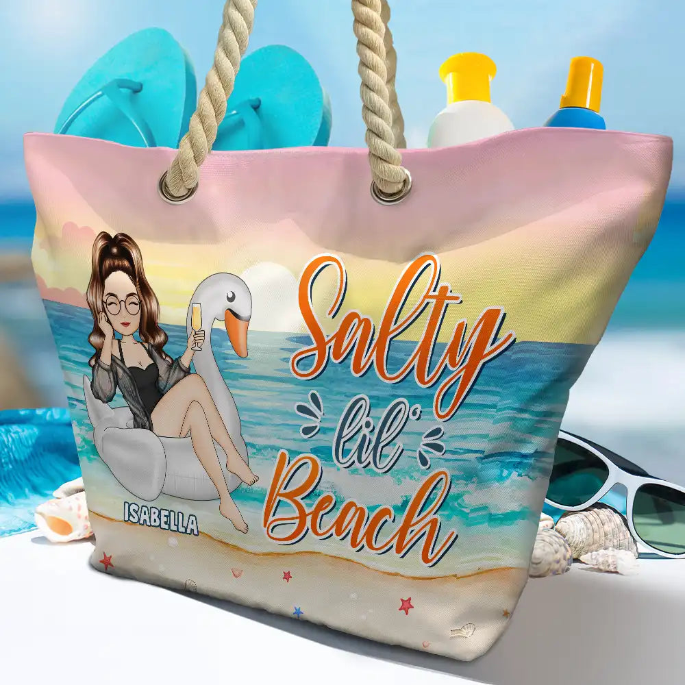 Sun Sand And A Drink In My Hand - Personalized Beach Bag - Image 4