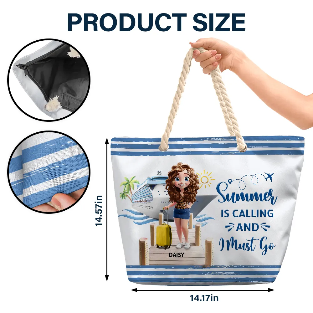 All My Cruise Crap - Personalized Beach Bag - Image 5