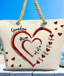 Mom Grandma Little Sweethearts - Personalized Beach Bag