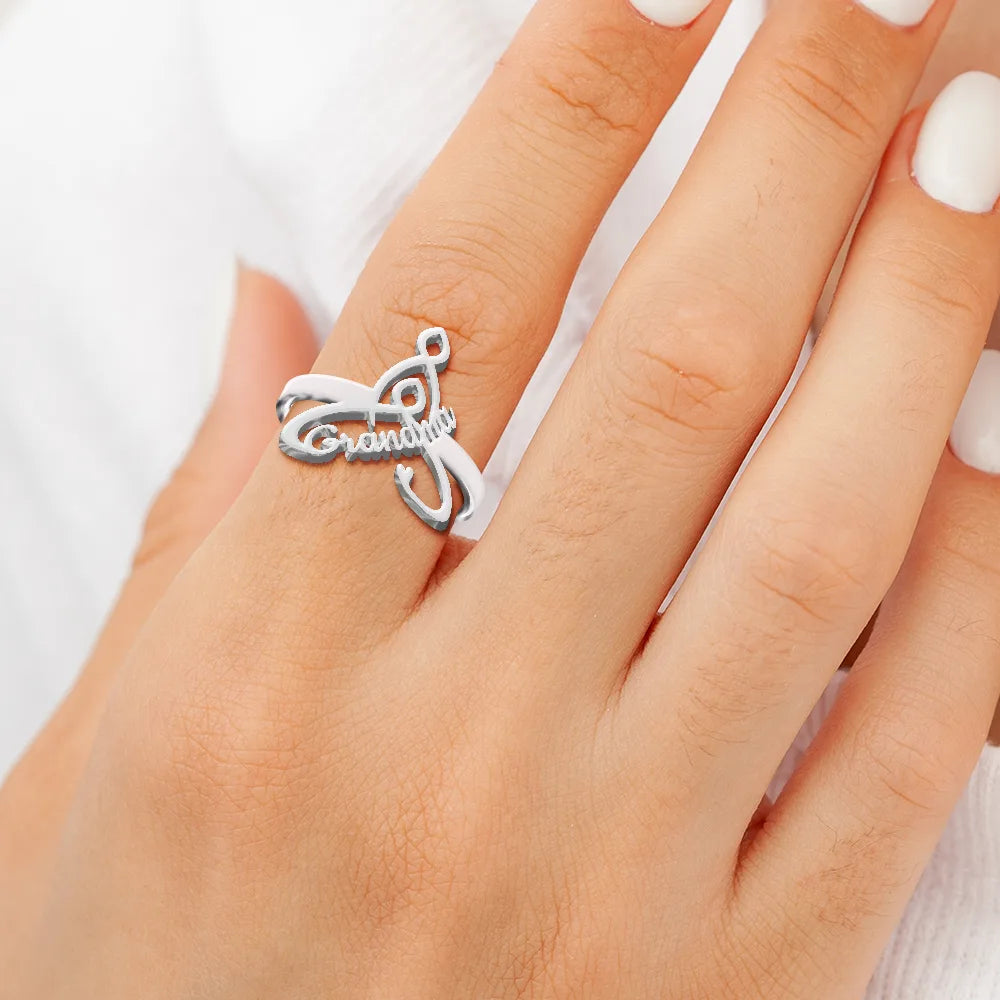 Celtic Motherhood Symbol - Personalized Custom Shaped Ring - Image 4