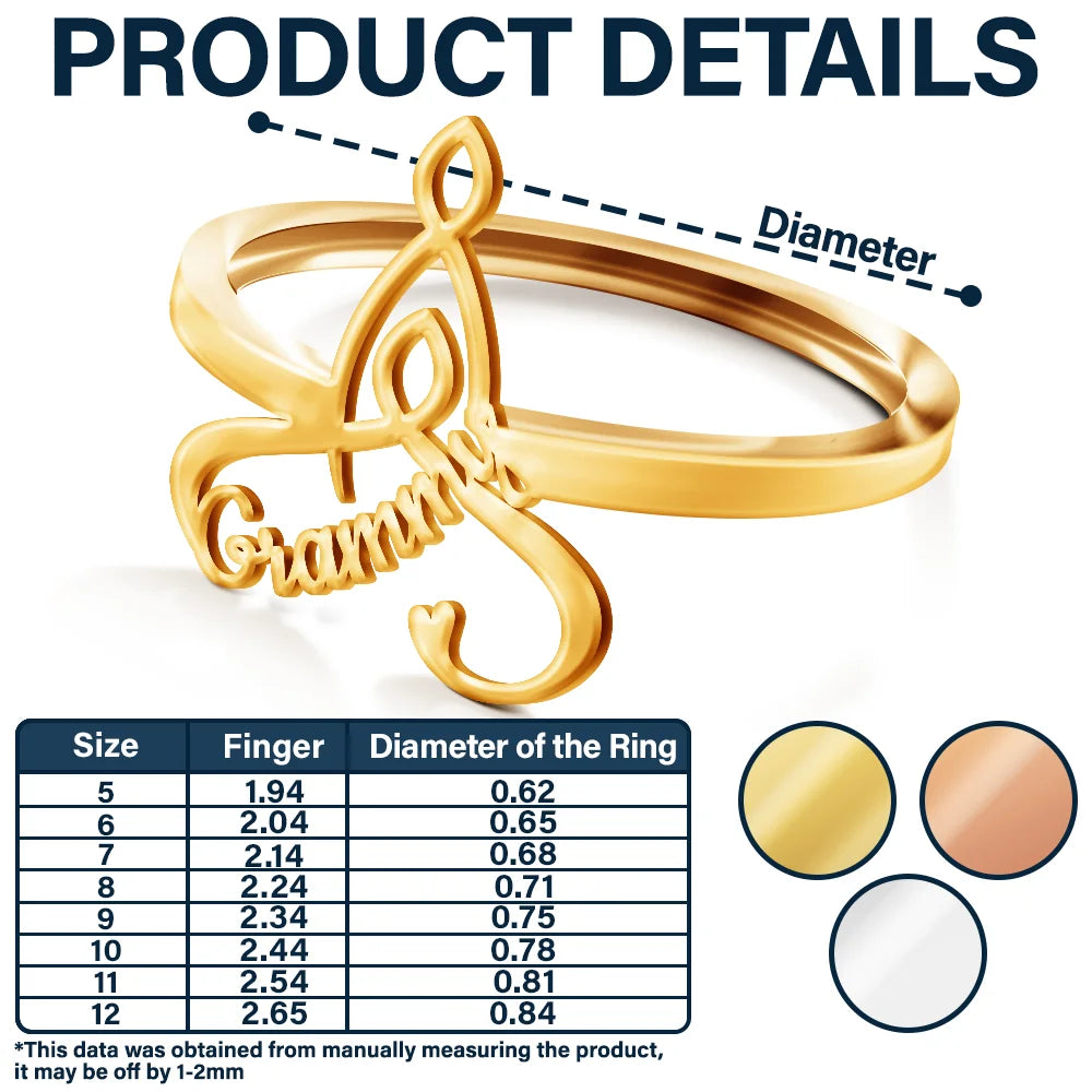 Celtic Motherhood Symbol - Personalized Custom Shaped Ring - Image 5