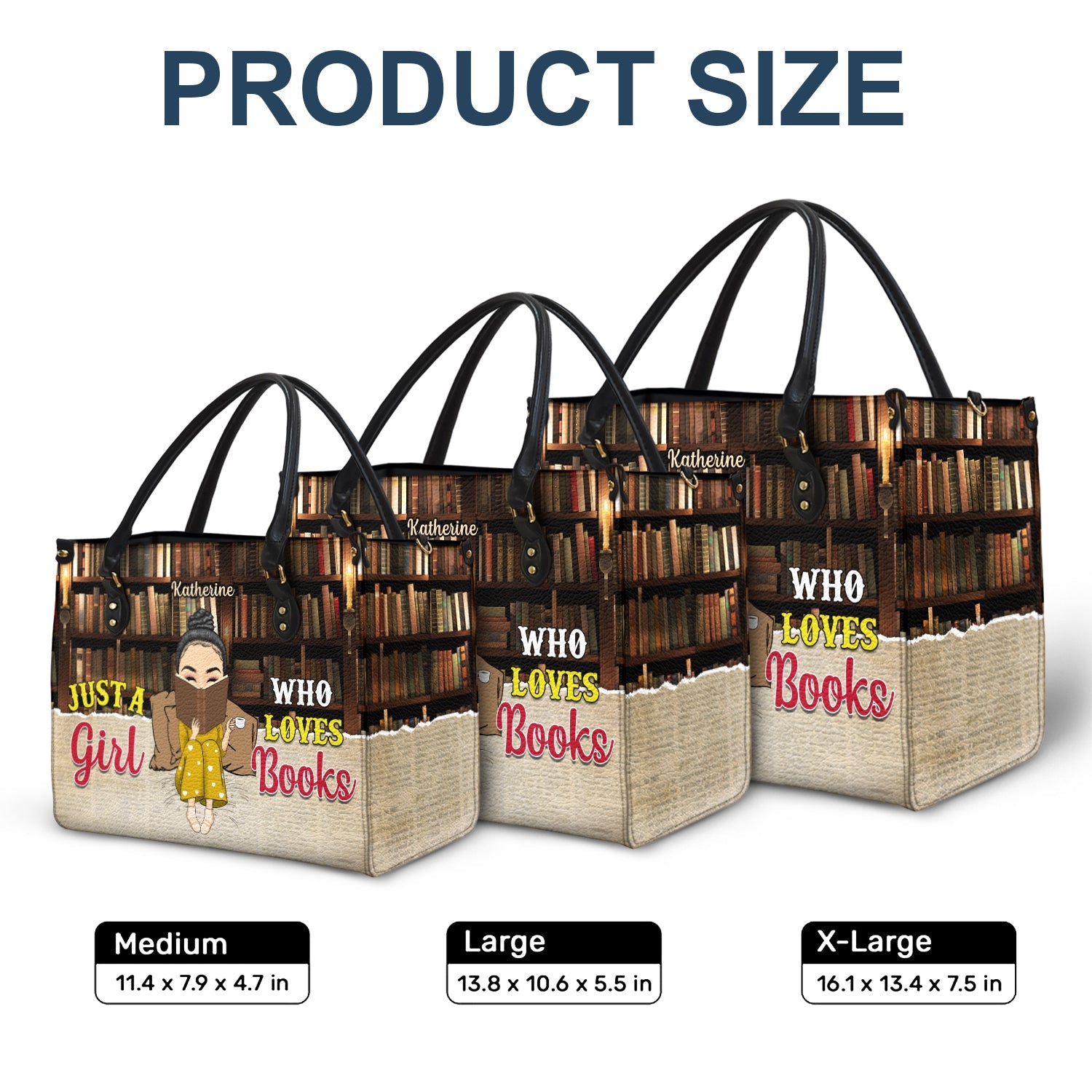 Just A Girl Who Loves Books - Gift For Books Lovers - Personalized Leather Bag - Image 5