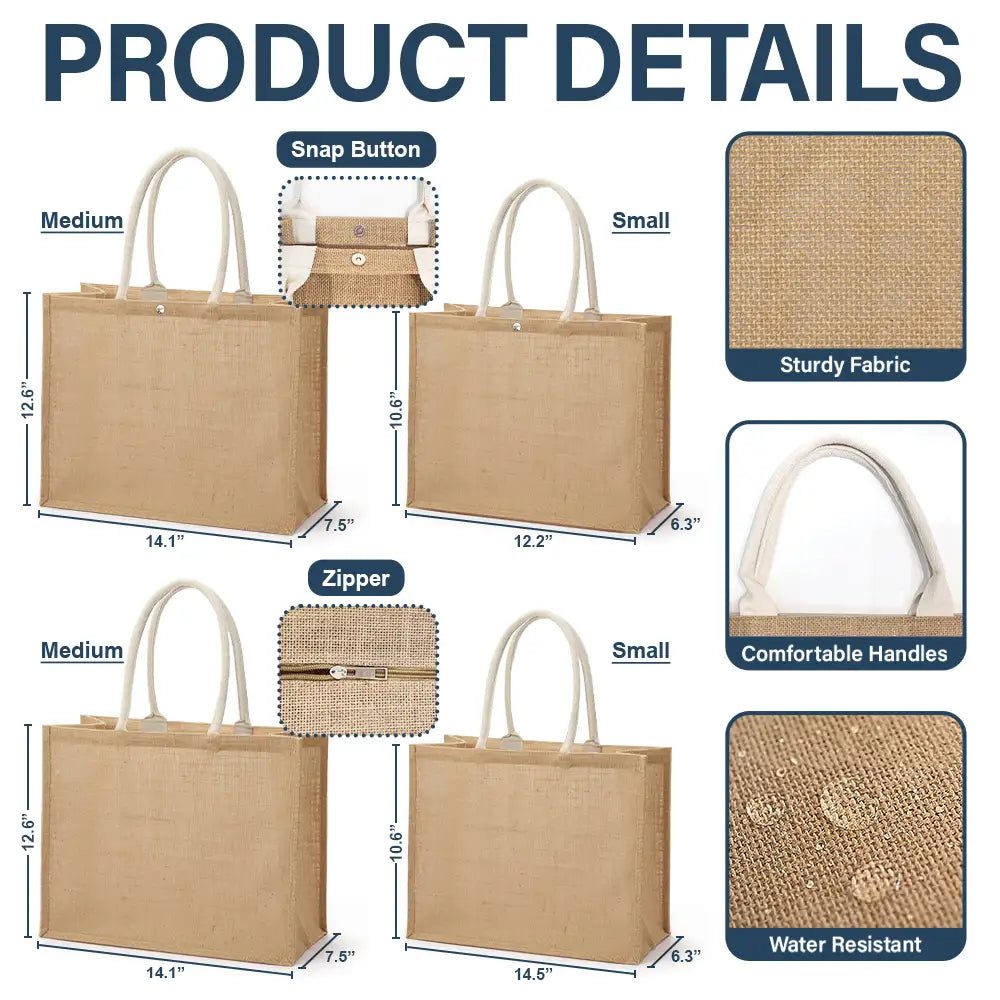 Birth Month Flowers Bloom Women - Personalized Jute Beach Bag - Image 5