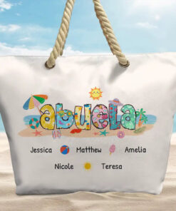 Alternative view of Mom Grandma Beach Summer Vibe - Personalized Beach Bag