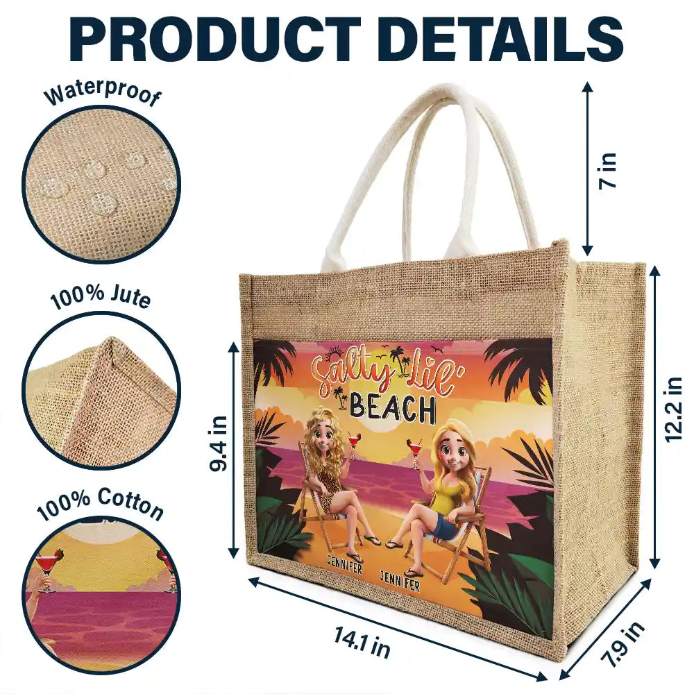 Girls Trip - Personalized Jute Tote Bag - Image 4