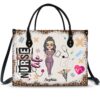 Nurse Life - Gift For Nurse - Personalized Leather Bag