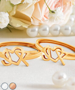 Heart Binding Name Initials - Personalized Custom Shaped Ring