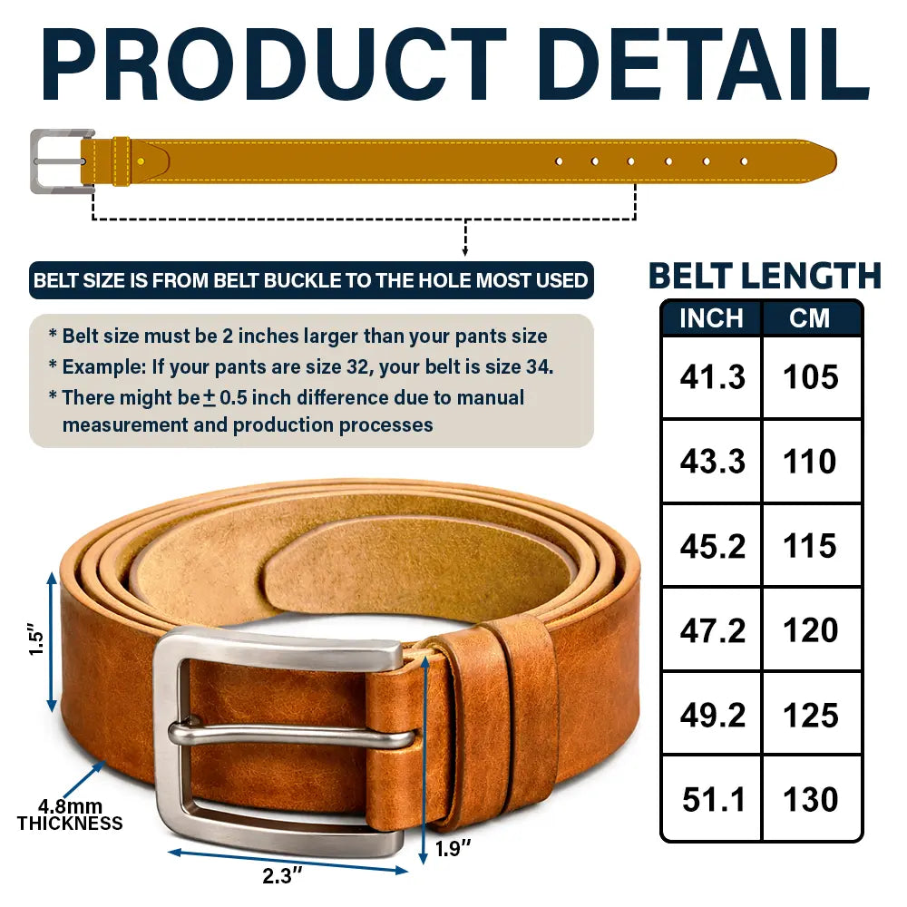It Is Not Gonna Lick Itself Spicy Couple - Personalized Cowhide Leather Belt - Image 5