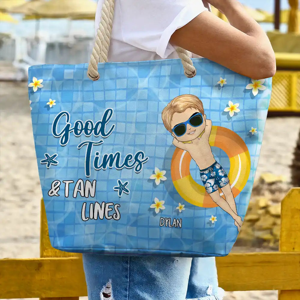 Life Is Better At The Beach Summer Vibes - Personalized Beach Bag - Image 3