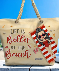 Life Is Better At The Beach Summer Vibes - Personalized Beach Bag