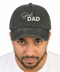 Girl Dad, Father's Day Retro Faux Embroidery Cap, Gift For Him