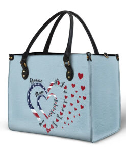 Alternative view of Mom's Grandma's Sweethearts Independence Day - Personalized Leather Bag