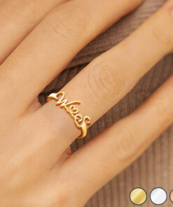 Multiple Initials With Heart - Personalized Custom Shaped Ring