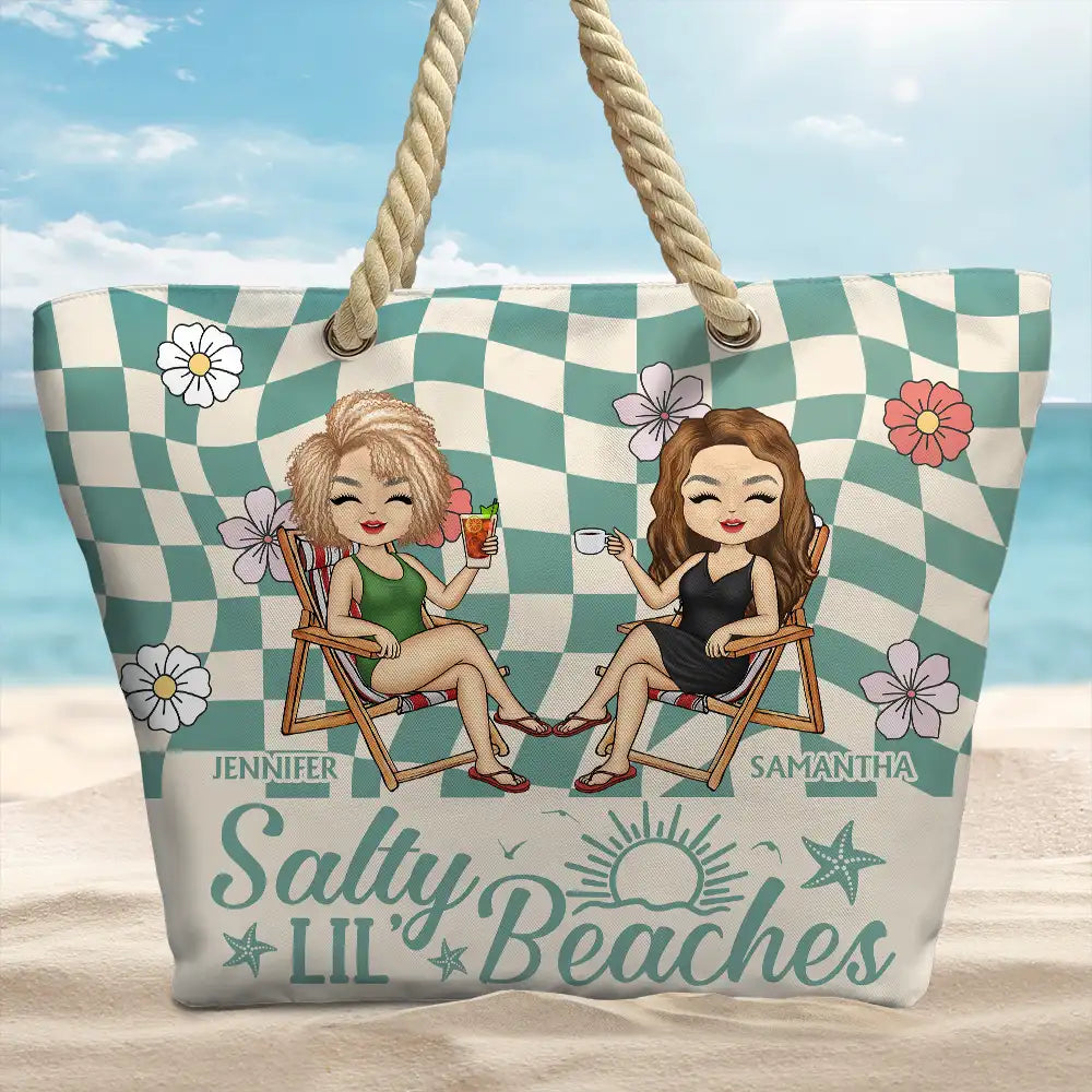 Girls Trip Besties For The Resties Chibi - Personalized Beach Bag - Image 2