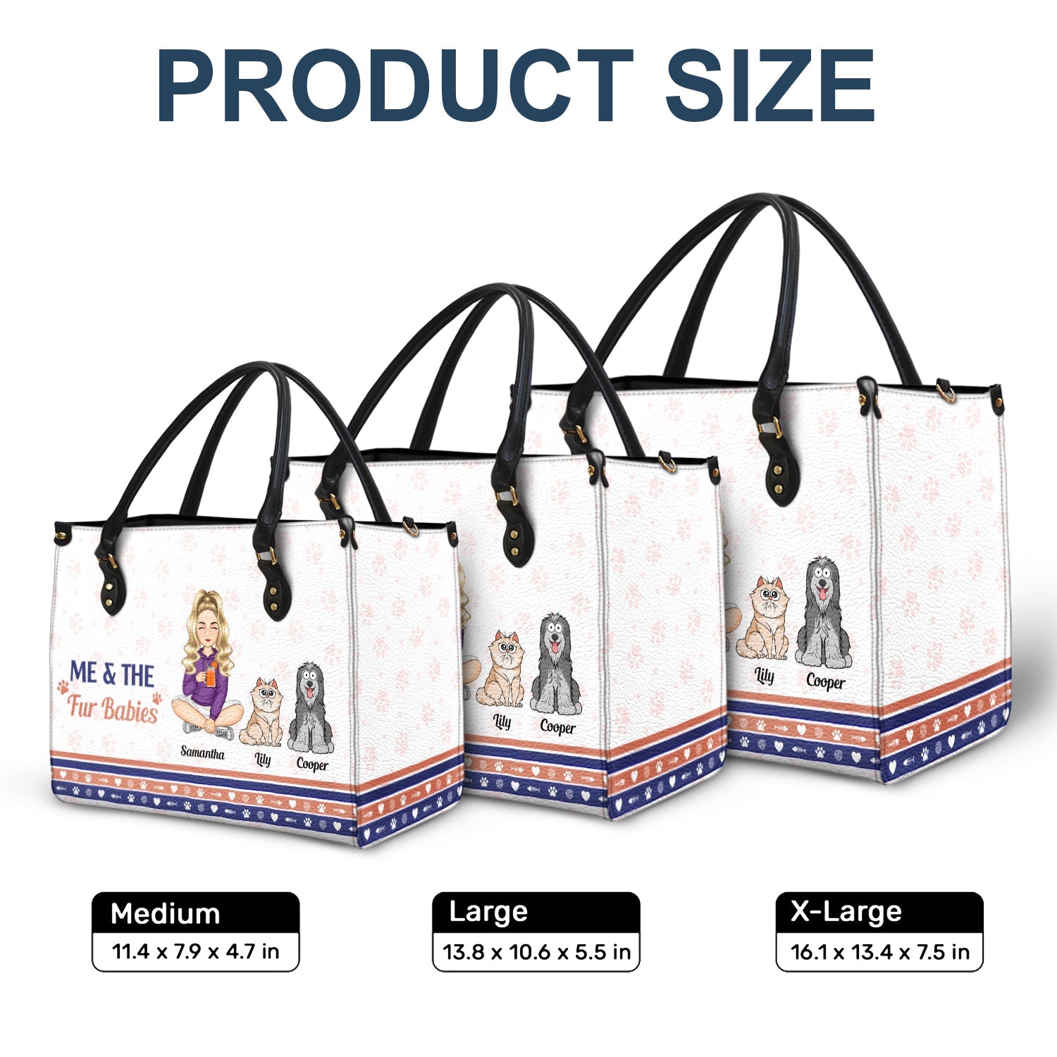 Best Fur Mom Ever - Gift For Dog Mom, Cat Mom, Pet Lovers - Personalized Leather Bag - Image 6