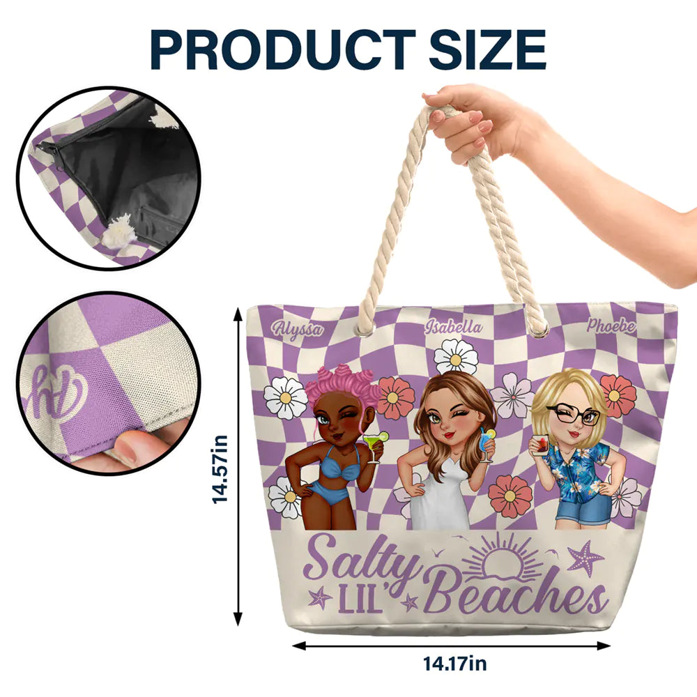 Girls Trip Besties For The Resties - Personalized Beach Bag - Image 5