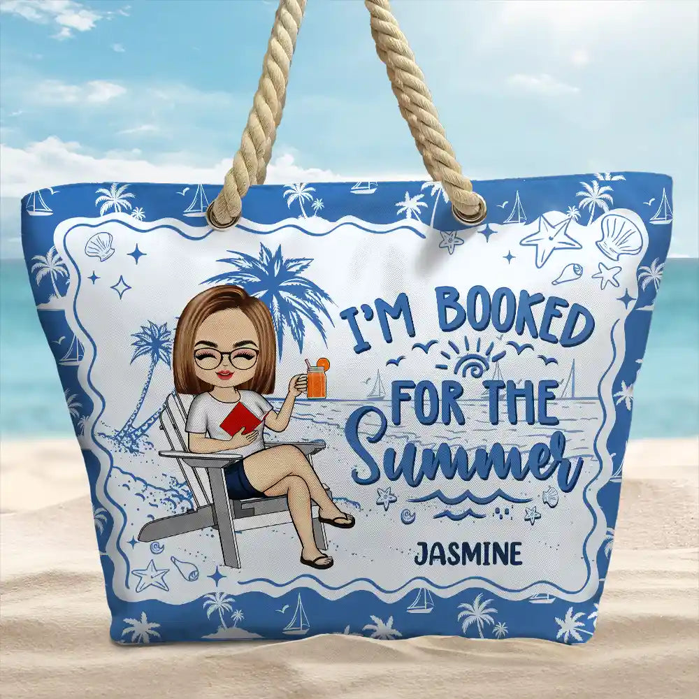 Just Read A Book And Chill - Personalized Beach Bag - Image 2